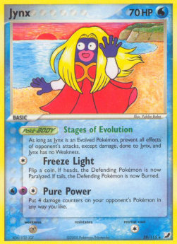 Jynx Pokemon card from EX Unseen Forces