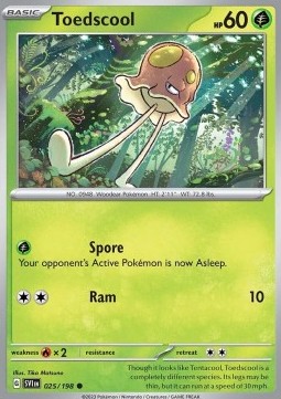 Toedscool Pokemon card from Scarlet Violet