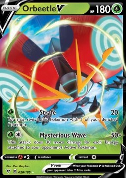 Orbeetle V Pokemon card from Vivid Voltage