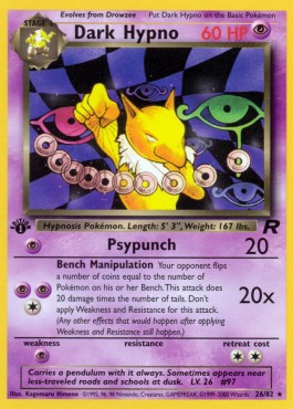 Dark Hypno Pokemon card from Team Rocket