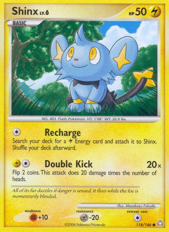 Shinx Pokemon card from Legends Awakened