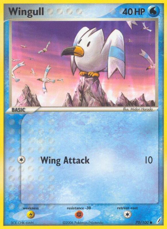 Wingull Pokemon card from Crystal Guardians