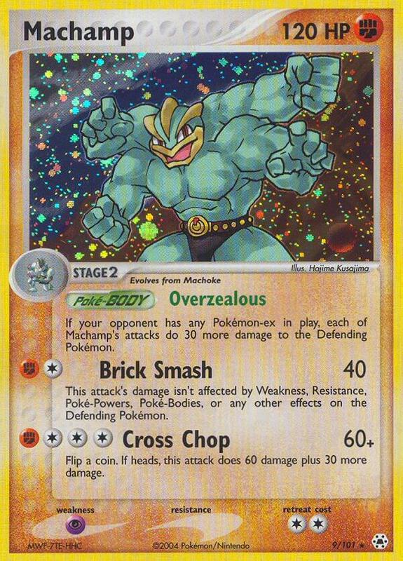 Machamp Pokemon card from Hidden Legends