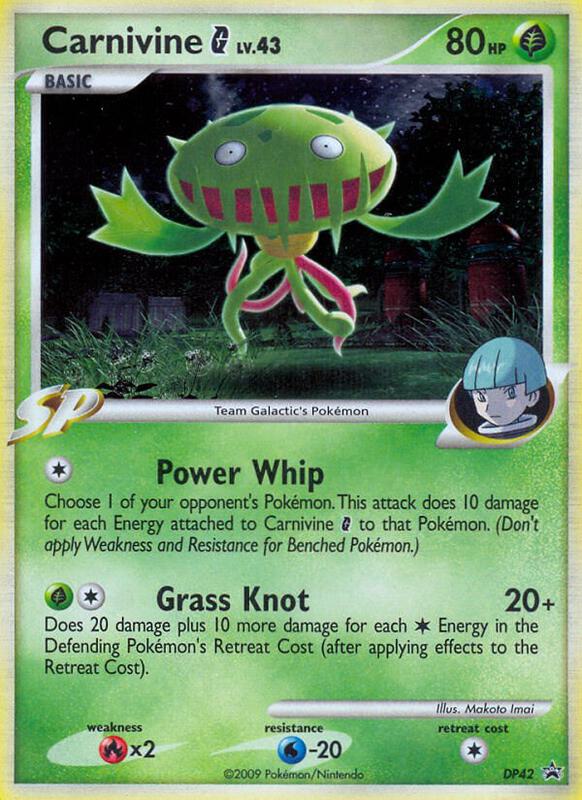 Carnivine G - DP42 Pokemon card from Diamond and Pearl Promos