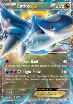 Latios EX Pokemon card from Roaring Skies