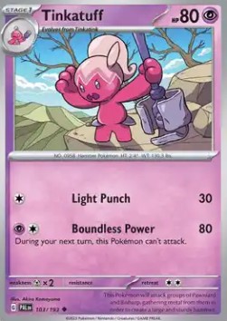 Tinkatuff Pokemon card from Paldea Evolved