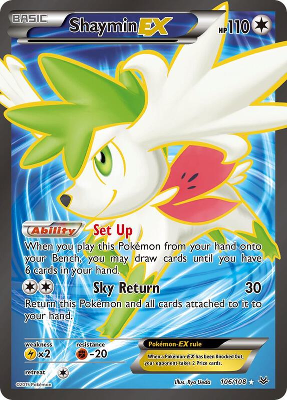 Shaymin EX (106 Full Art) Pokemon card from XY - Roaring Skies