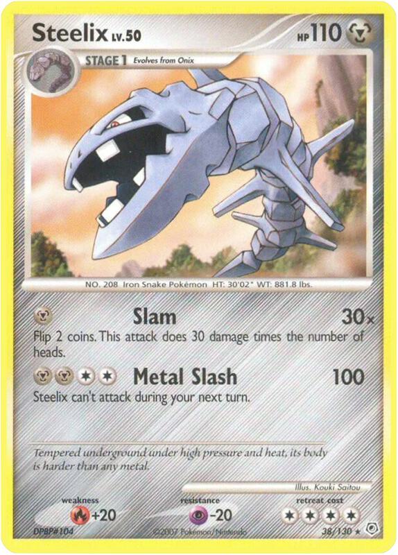 Steelix Pokemon card from Diamond and Pearl