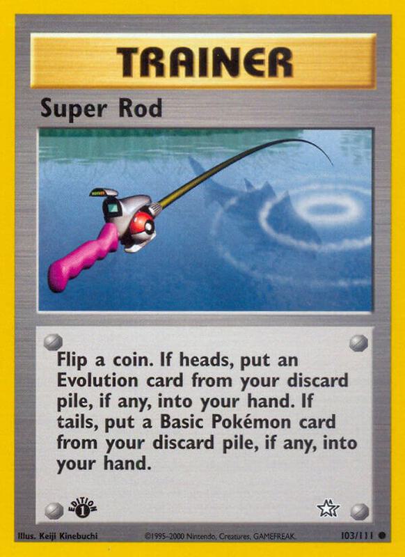 Super Rod Pokemon card from Neo Genesis