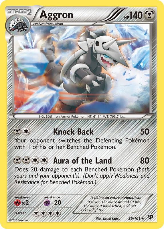 Aggron Pokemon card from Plasma Blast