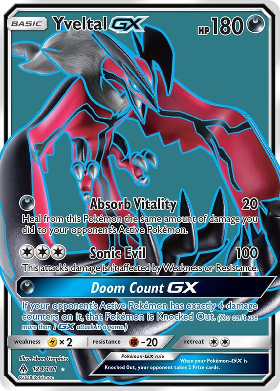 Yveltal GX (Full Art) Pokemon card from SM - Forbidden Light