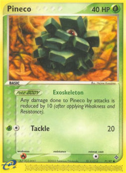 Pineco (Holo) Pokemon card from EX Dragon