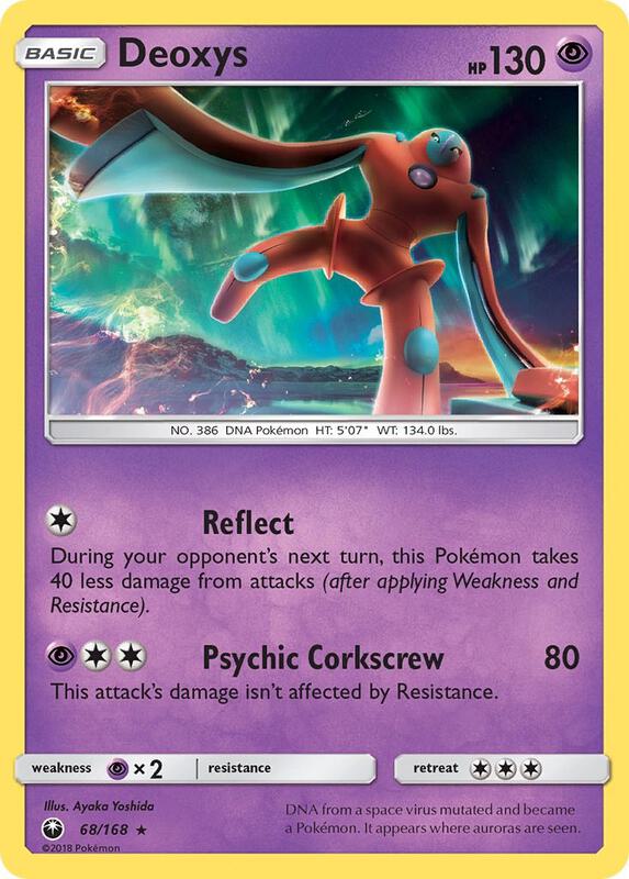 Deoxys (68) Pokemon card from SM - Celestial Storm