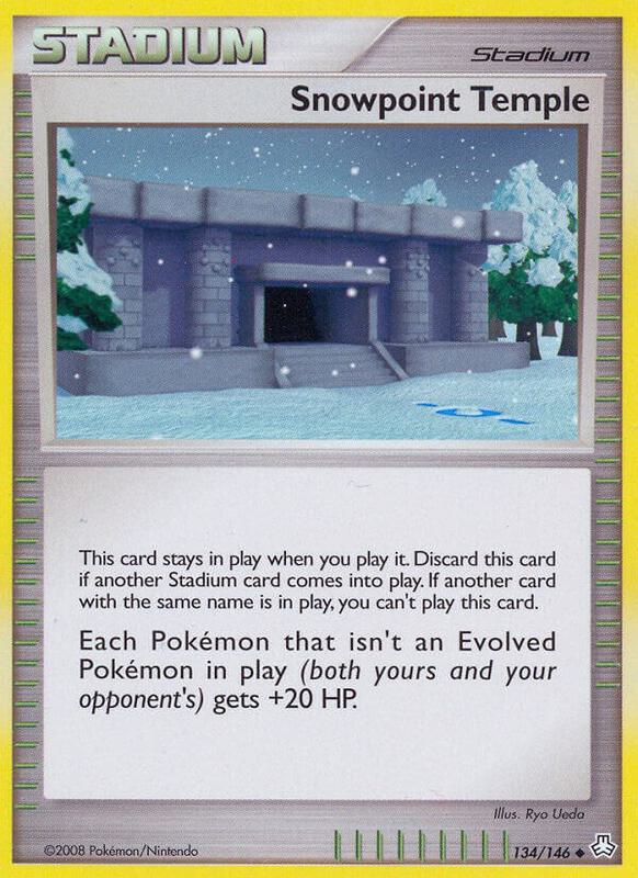 Snowpoint Temple Pokemon card from Legends Awakened