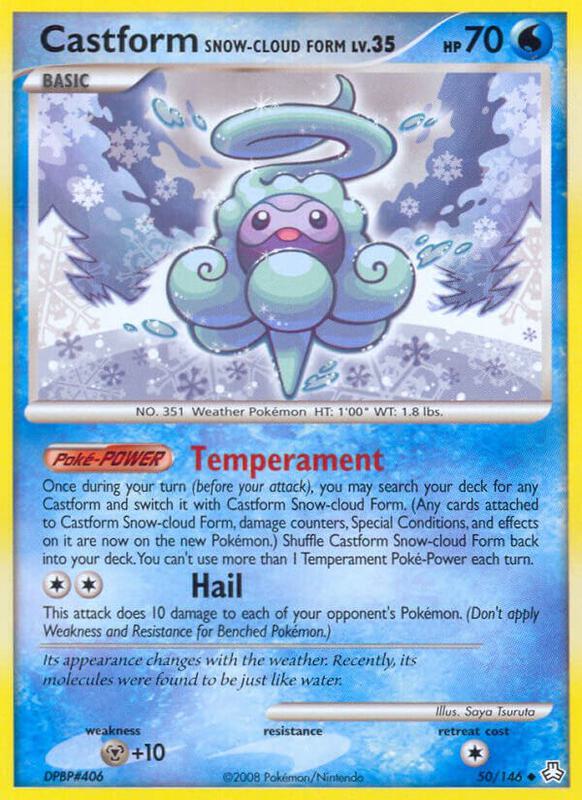 Castform Snow-Cloud Form Pokemon card from Legends Awakened