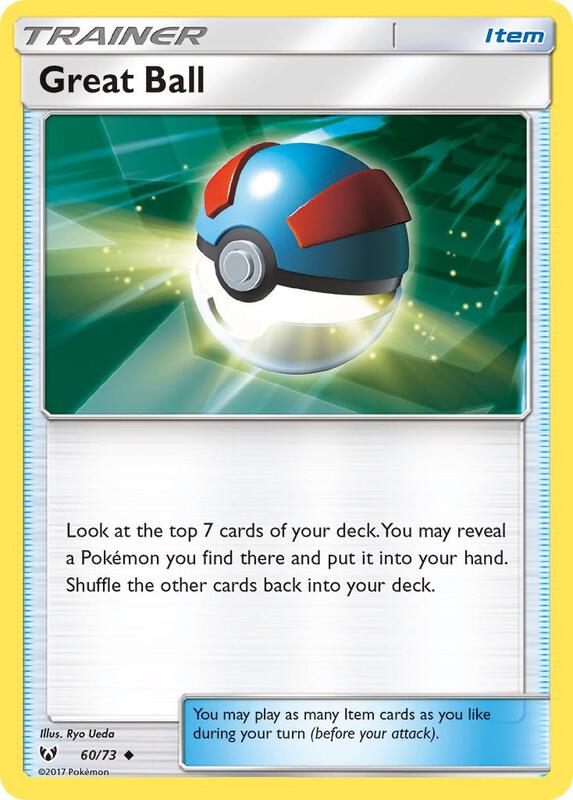 Great Ball Pokemon card from Shining Legends