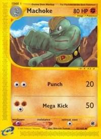 Machoke Pokemon card from Expedition