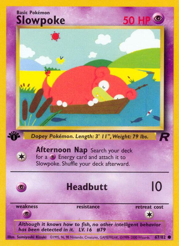 Slowpoke Pokemon card from Team Rocket