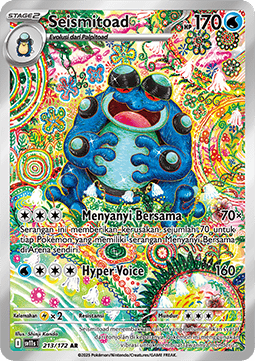 Seismitoad Pokemon card from Black White IDTH