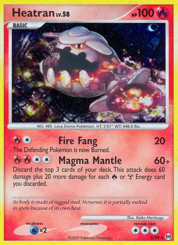 Heatran Pokemon card from Arceus