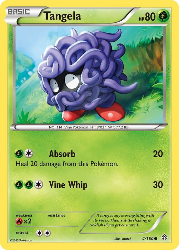 Tangela Pokemon card from XY - Primal Clash