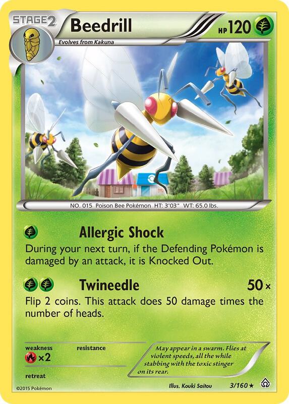 Beedrill Pokemon card from XY - Primal Clash