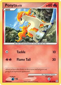 Ponyta Pokemon card from Diamond and Pearl