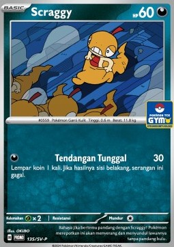 Scrafty (SV-P/ID 136) Scarlet & Violet Indonesian Promos ID