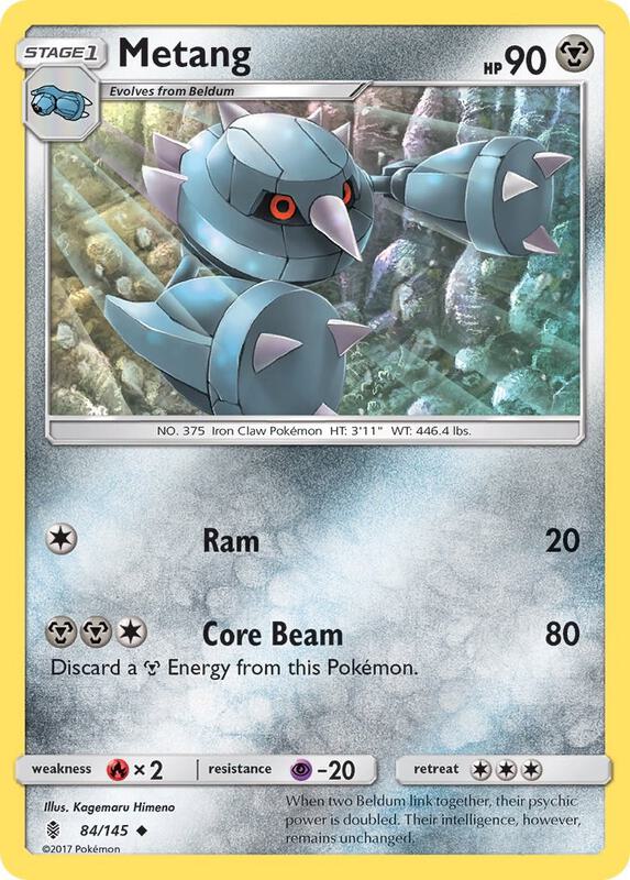 Metang Pokemon card from SM - Guardians Rising