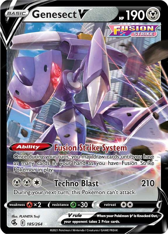 Genesect V Pokemon card from SWSH08: Fusion Strike