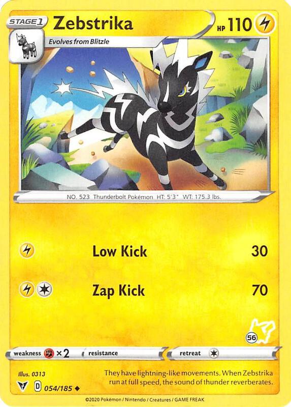 Zebstrika Pokemon card from Battle Academy 2022