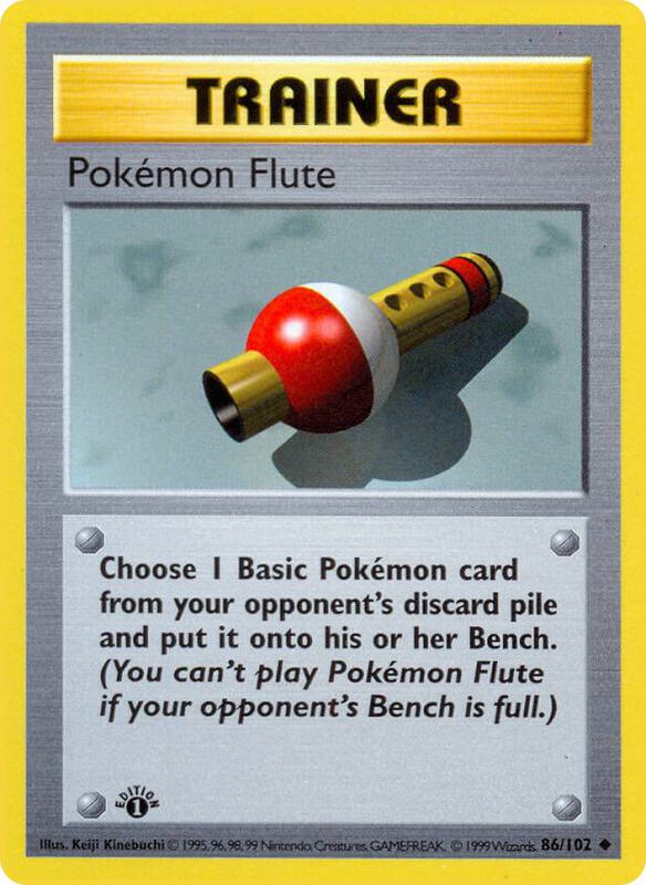Pokemon Flute Pokemon card from Base Set (Shadowless)