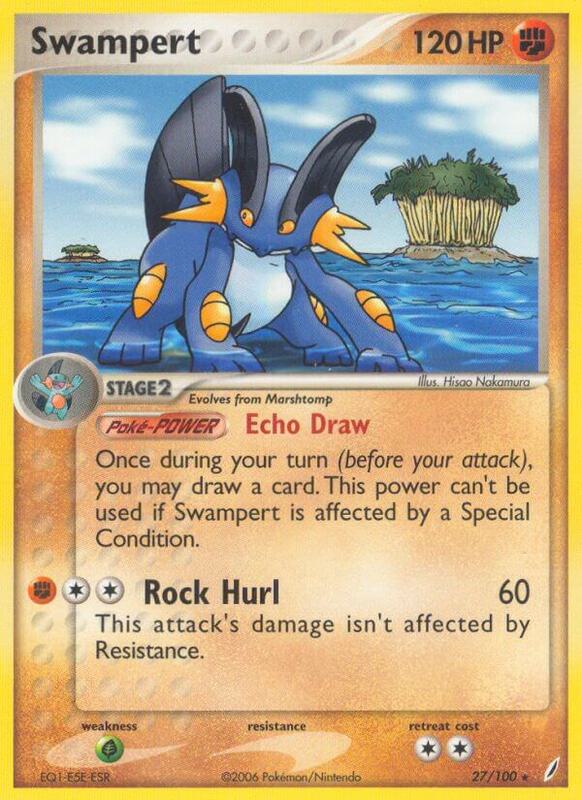 Swampert Pokemon card from Crystal Guardians