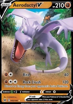 Aerodactyl V Pokemon card from Lost Origin
