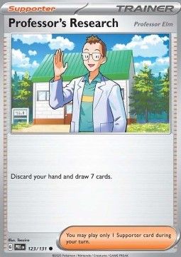 Professor's Research Pokemon card from Prismatic Evolutions