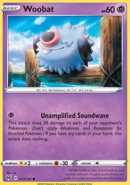 Woobat Pokemon card from Vivid Voltage