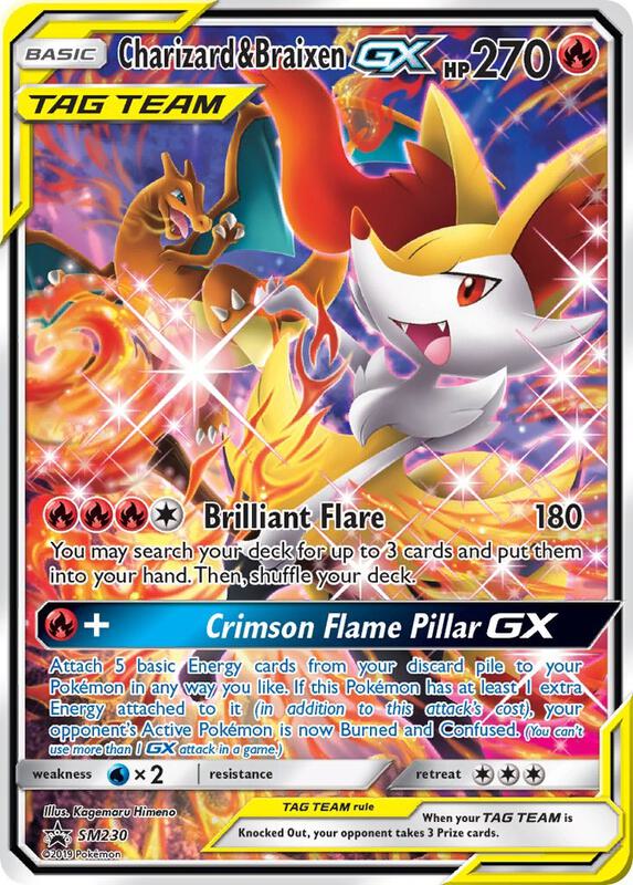 Charizard & Braixen GX - SM230 Pokemon card from SM Promos
