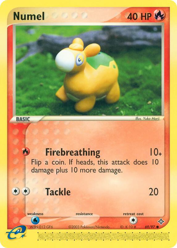 Numel Pokemon card from Dragon