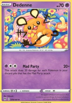 Dedenne Pokemon card from Darkness Ablaze