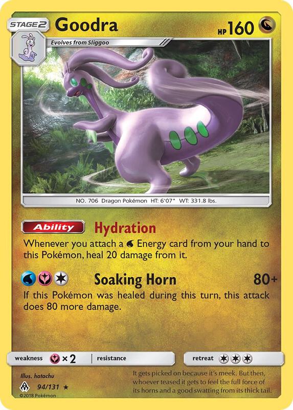 Goodra Pokemon card from SM - Forbidden Light