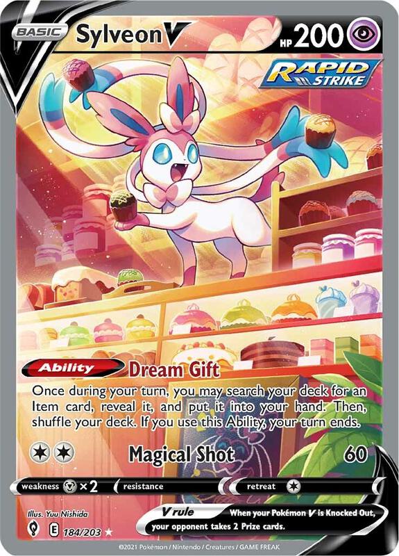 Sylveon V (Alternate Full Art) Pokemon card from SWSH07: Evolving