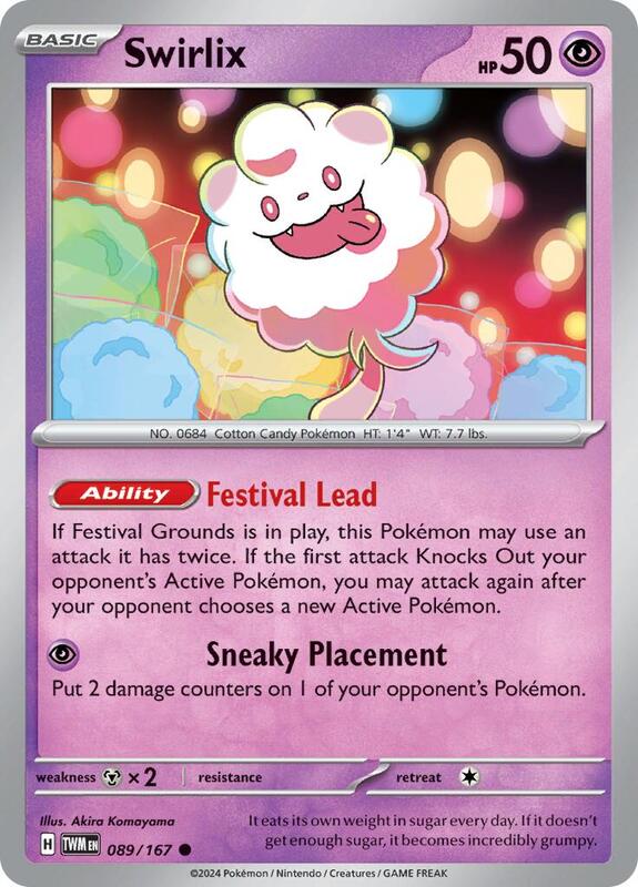 Swirlix Pokemon card from SV06: Twilight Masquerade