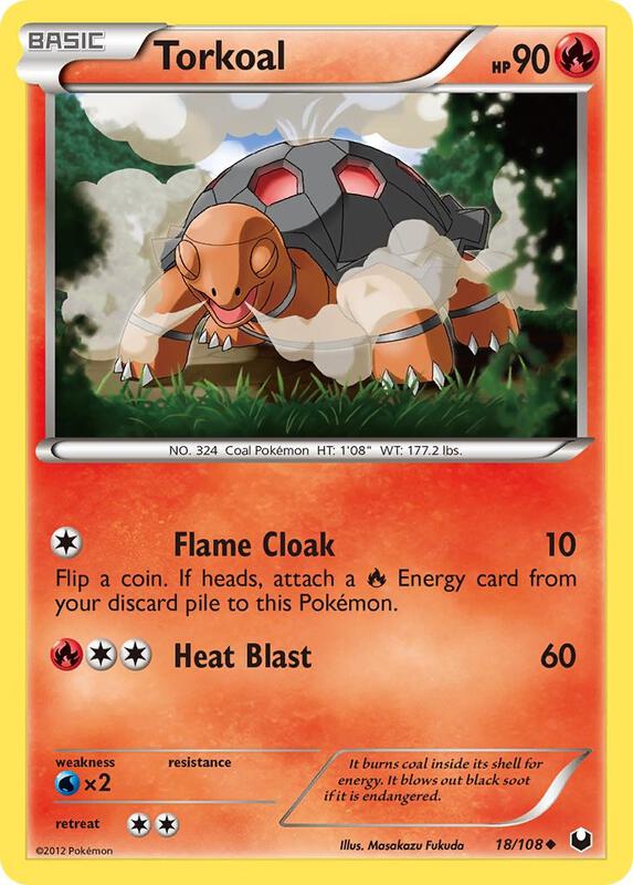Torkoal Pokemon card from Dark Explorers