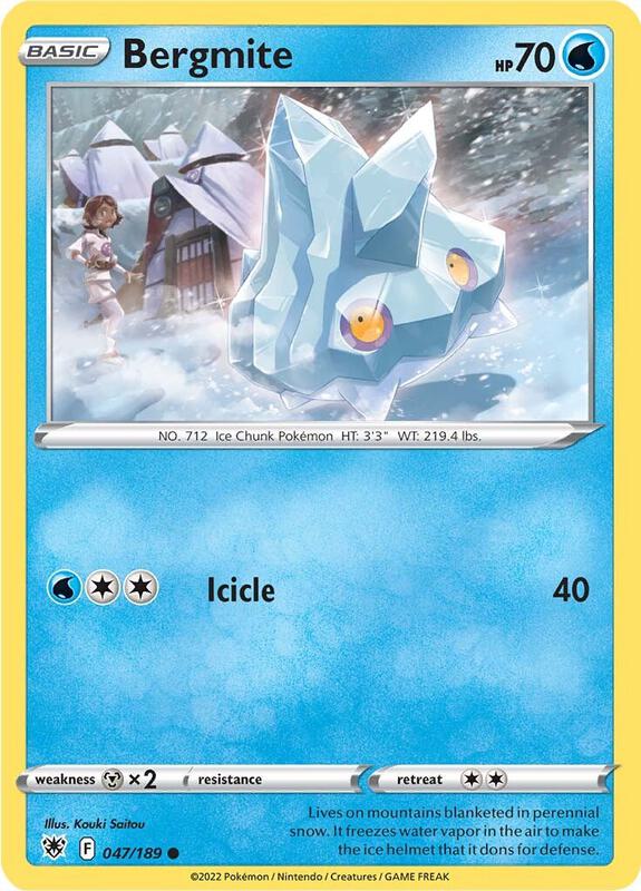Bergmite Pokemon card from SWSH10: Astral