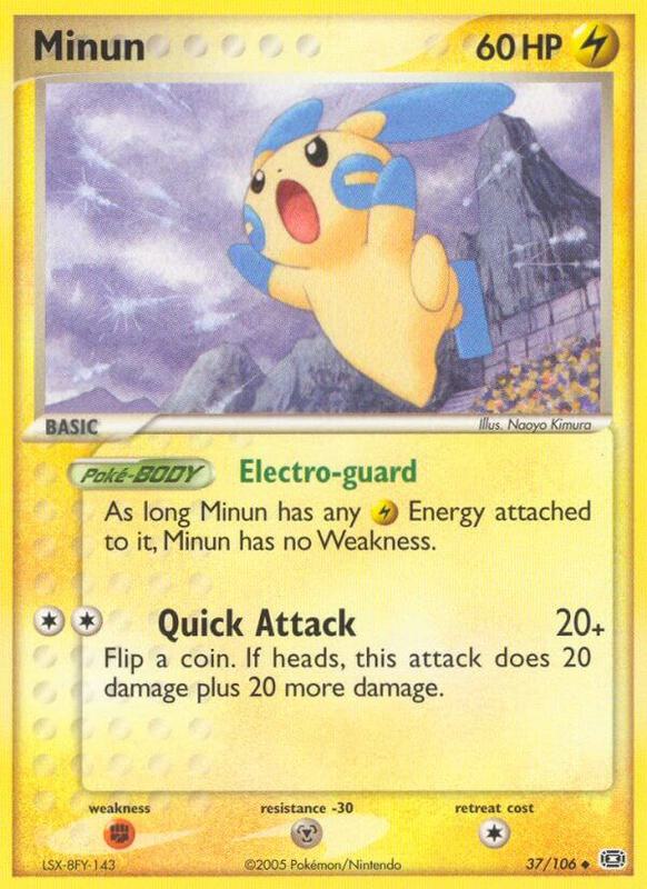 Minun Pokemon card from Emerald