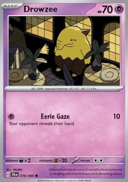 Drowzee Pokemon card from Shrouded Fable