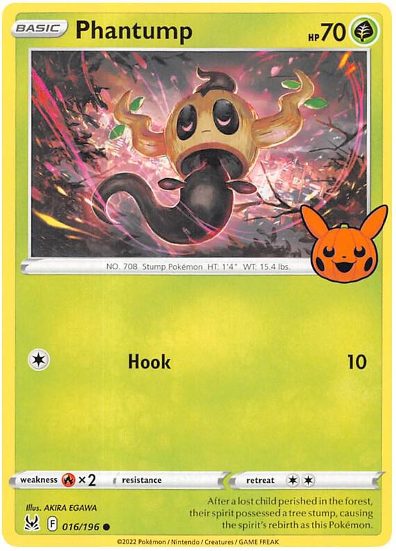 Phantump Pokemon card from Trick or Trade BOOster Bundle 2023