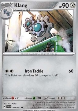 Klang Pokemon card from Stellar Crown