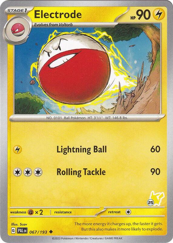 Electrode - Pikachu 25 Pokemon card from Battle Academy 2024