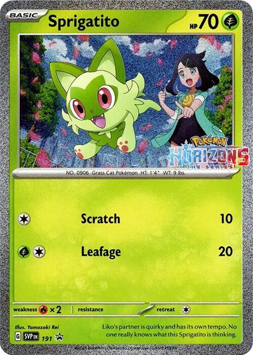 Sprigatito - 191 Pokemon card from SV: Scarlet & Violet Promo Cards